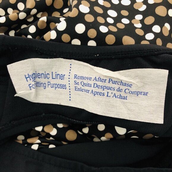 Catalina Swimsuit 18 W 20 W Piece Black Brown White Rouched Set in Bra 2X NWOT - Picture 9 of 10